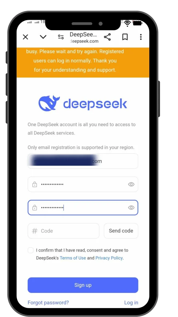 deepseek V3 signup